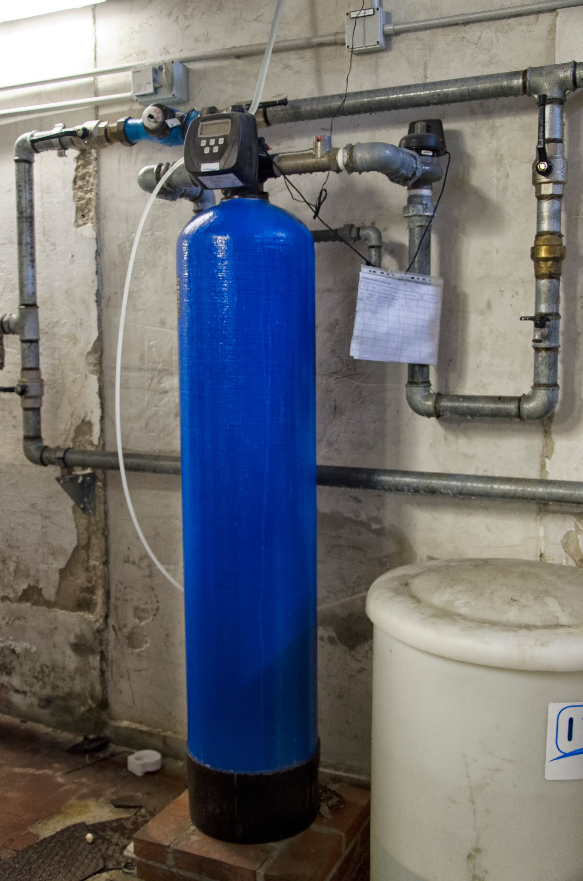 The water softener in a condominium