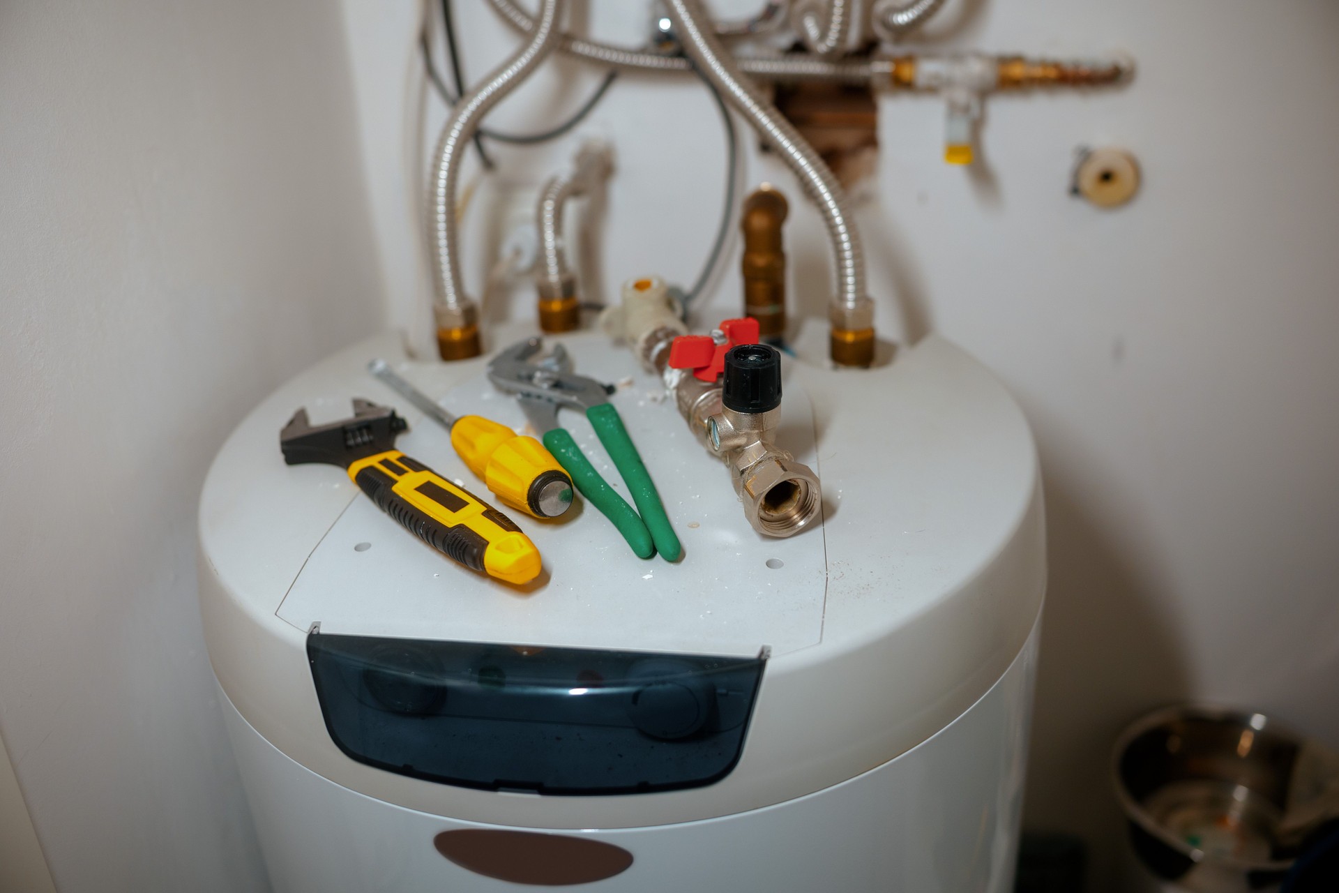 Plumbing Tools Ready for Water Heater Repair